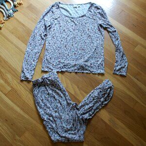 BP. Women's Light Purple Floral Hacci Fitted Pajama Set